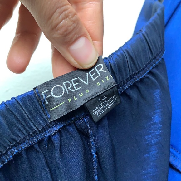 NWOT Forever 21 Plus Strapless Rhinestone Sapphire Dress - Picture 9 of 13